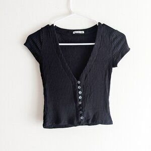 Reformation Nella Knit Button Up Top